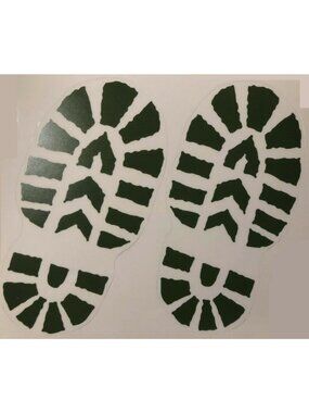Santa Shoe Footprint Decals Floor Wall Decor Teacher Resource Repositionable